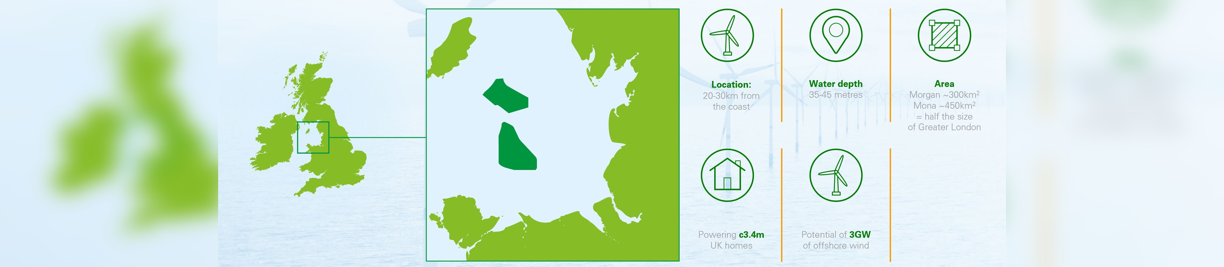 Morgan and Mona offshore wind farm locations