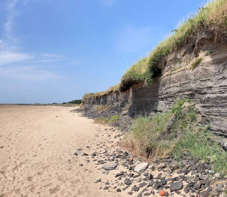 Burry Port East Beach - FlyAsh Landfill Site on Beach
